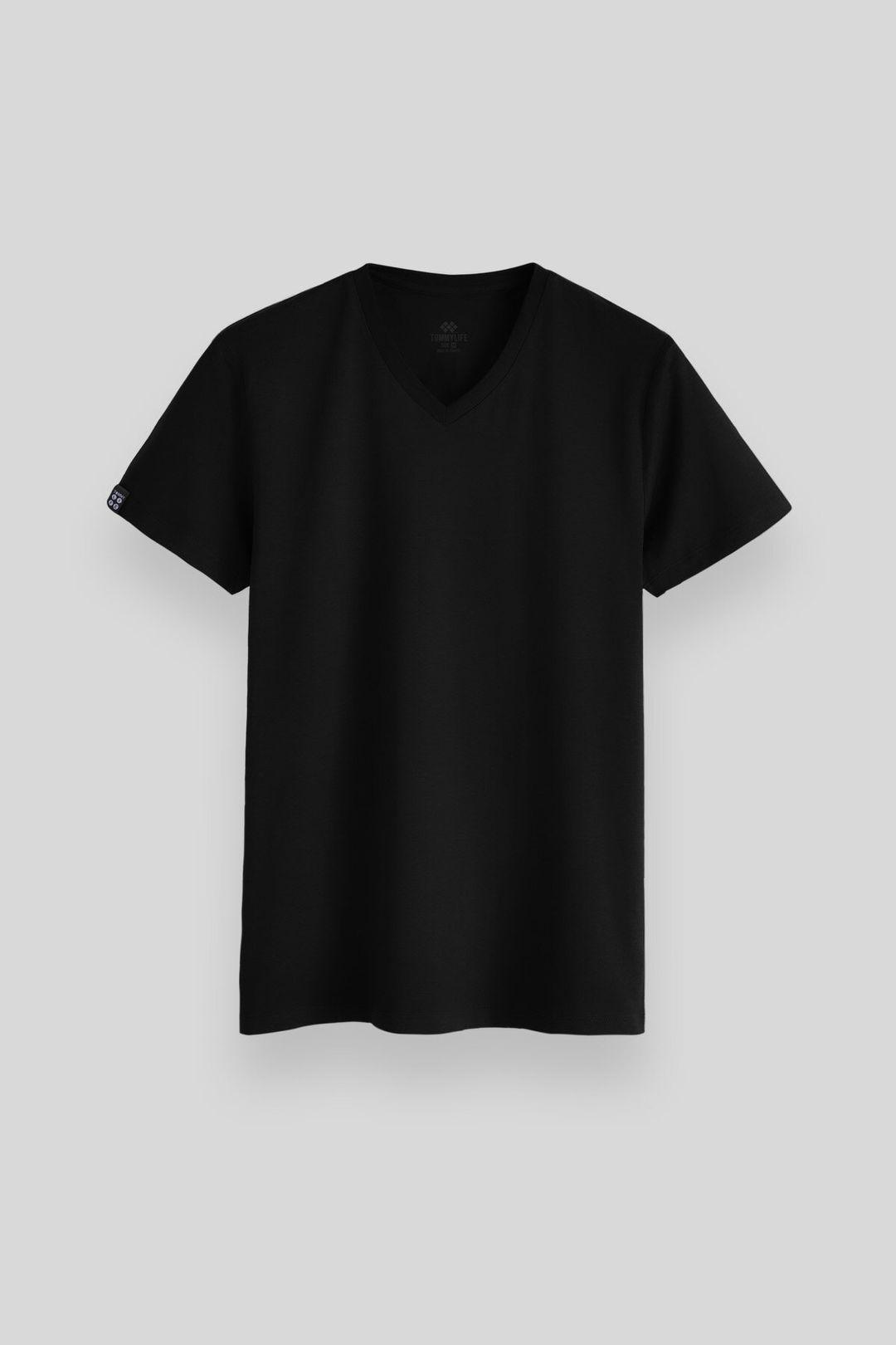 Herren V-Ausschnitt Kurzarm T-Shirt