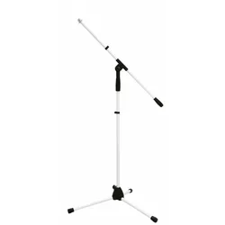 OMNITRONIC Mikrofonstativ MS-1W mit Galgen weiß