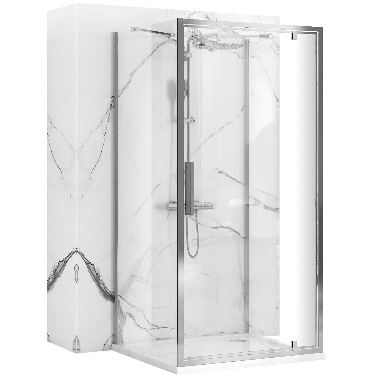 Rea Douche Rapid Swing Chrome 90x100 cm
