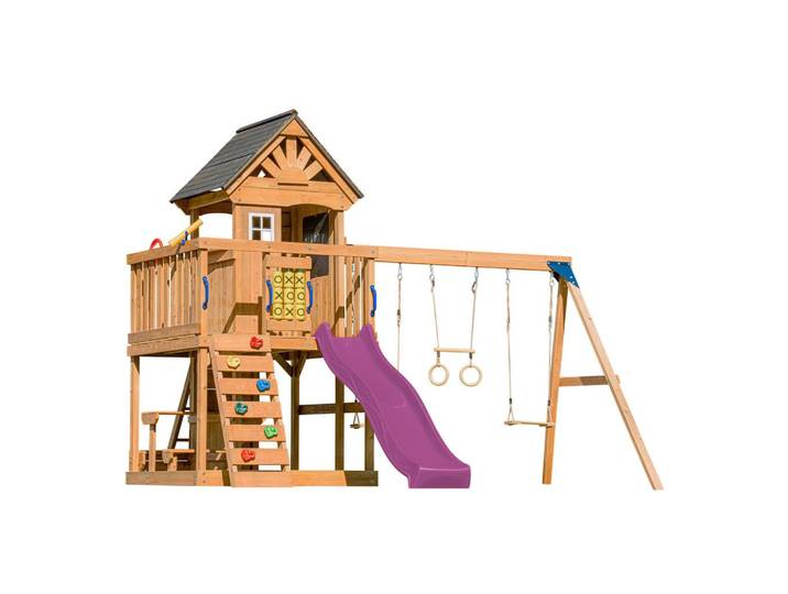 SPIELTURM MIT RUTSCHE LILA
