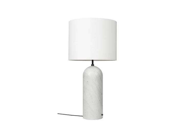 GUBI Lampadaire Gravity XL marbre blanc/blanc, low