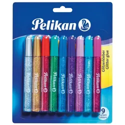 Pelikan Glitzerkleber, 9 x 10,5 ml, Blisterkarte