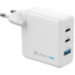Xlayer Powercharger 65W GaN /OQ4.0 USB-C charger white (65 W), USB Ladegerät, Weiss