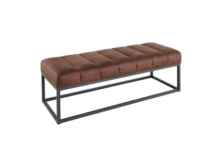 Sitzbank PETIT BEAUTÉ - 110cm - antik braun - Microfaser Metall-Gestell montiert geliefert, hohe Belastbarkeit, hoher Komfort, pflegeleicht, modernes Design