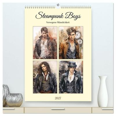 Steampunk Boys. Verwegene Männlichkeit (hochwertiger Premium Wandkalender 2027 DIN A2 hoch), Kunstdruck in Hochglanz