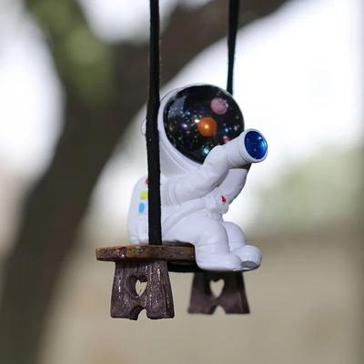 Inspired Finds Creative Astronaut Car Pendant Hanging Ornament For Rearview Mirror Decor telescope