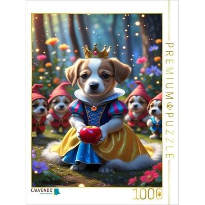 CALVENDO Puzzle Schneewittchen Hundewelpe | 1000 Teile Lege-Größe 64x48cm Foto-Puzzle für glückliche Stunden