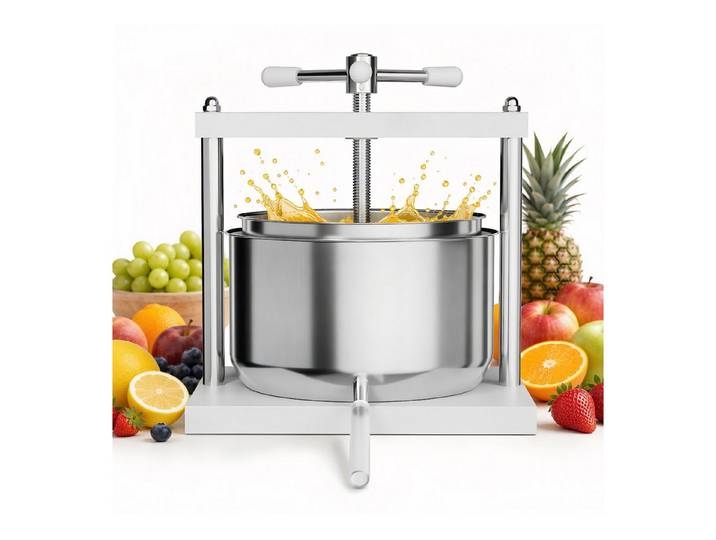 FIVMEN Entsafter Obstpresse Manuell Saftpresse Edelstahl, Fruchtpresse Weinpresse
