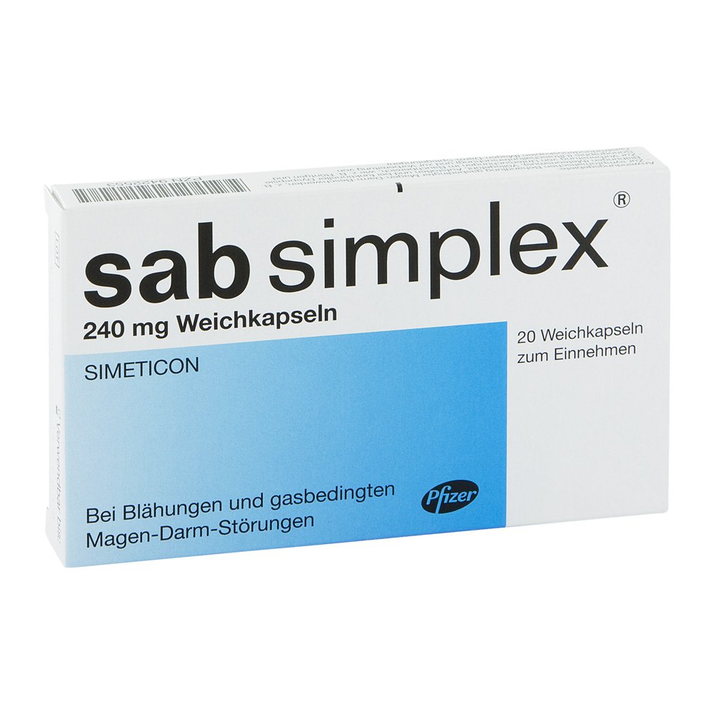Pfizer Pharma GmbH Sab simplex 240 mg Weichkapseln 09422553