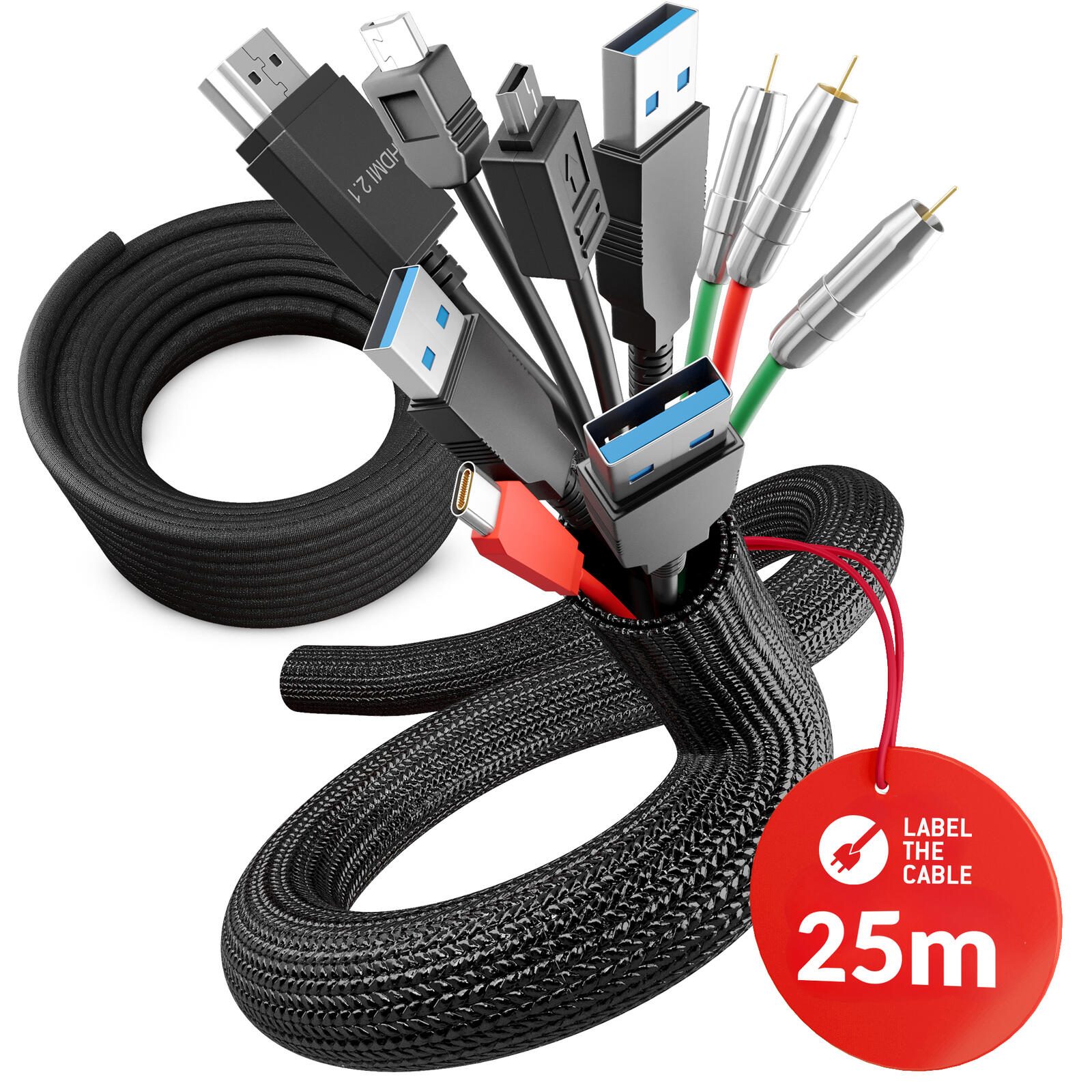 LABEL THE CABLE LTC CABLE TUBE 25 Schwarz - 25 m PRO 5110