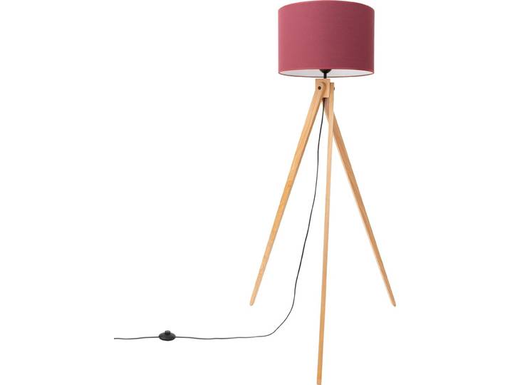 Lampadaire NATT bordeaux 1xE27 15W tissu/PVC/bois 140x77x77cm Sollux Lighting