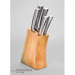 Messerblock JUSTINUS NEW STEEL DESIGN (LBH 19x8x34 cm) - braun - LBH 19x8x34 cm