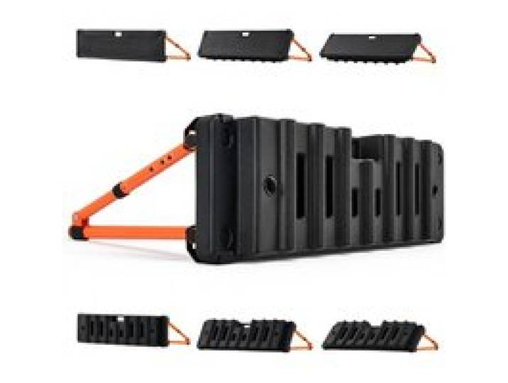 VEVOR Planche de Rebond pour Football 95x25 cm Mur de Rebond Portable Noir, Équipement d'Entraînement aux Passes et Tirs Foot, 4 Angles Réglables, Planche de Passe Double Face, Base Lestable à l'Eau