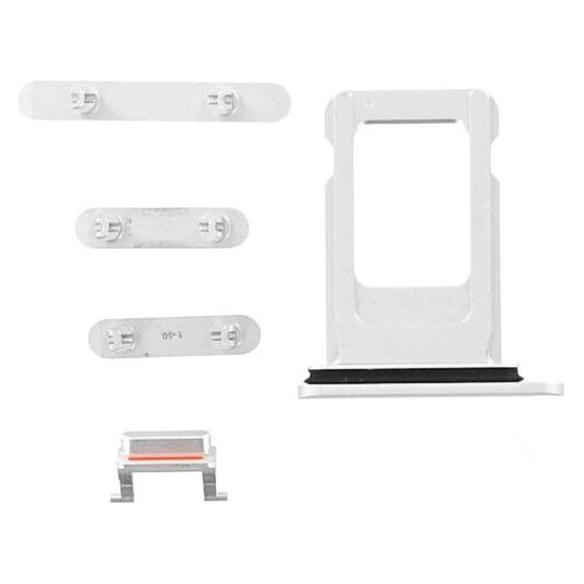 OEM Button Set für iPhone XR weiss (Apple iPhone XR) (25446786)
