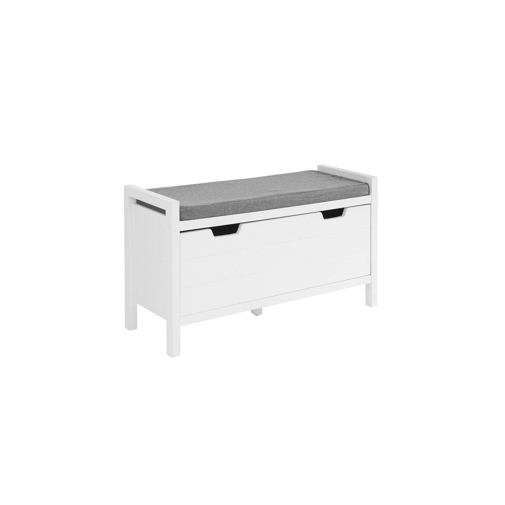 SoBuy Schuhbank mit einer Schublade Weiß 91x30x50cm Modern