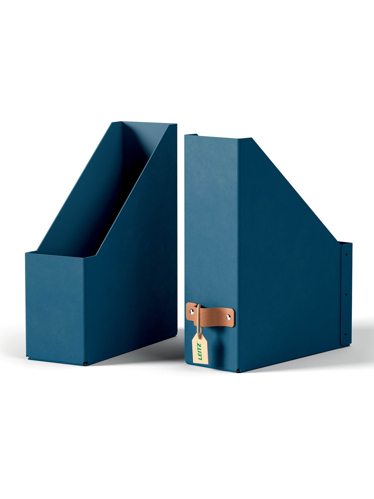 Leitz Puro Stehsammler, 100% Recyclingkarton, 2er-Pack, Dunkelblau