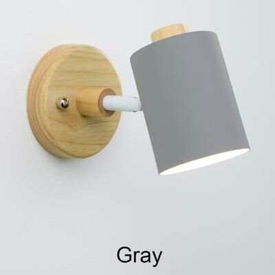 Evergreen Home Goods Wooden Wall Lamp, For Bedroom, Living Room, And Home Aisle Decor gray zip Switch
