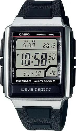 Casio Funk Armbanduhr Wave Ceptor WV-59R-1AEF (L x B x H) 48.3 x 39 x 12.5mm Silber Gehäusematerial=Edelstahl, Harz Material