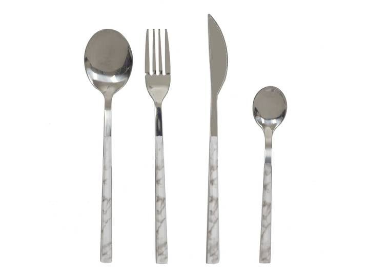 Lot de 3 ménagères 48 couverts blanc et noir