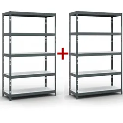Fachbodenregal  1+1 GRATIS, 1966x1200x500 mm, Traglast 280 kg