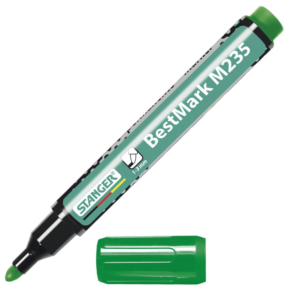 STANGER Permanentmarker BestMark M235 1.0 - 3.0 mm grün 712003