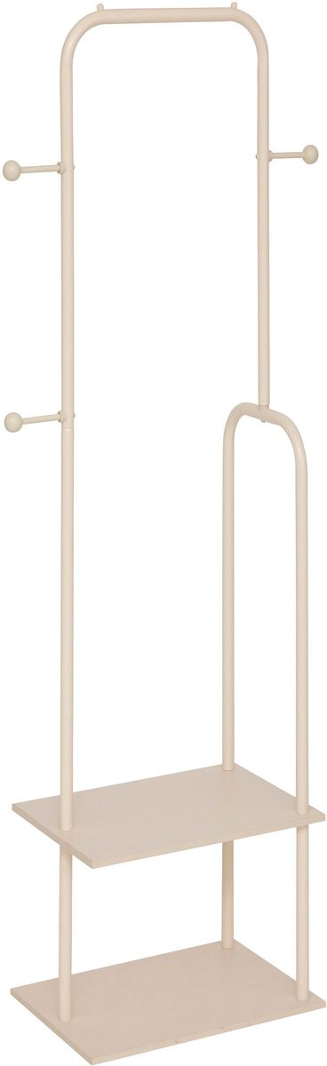 5Five Liny Kapstok met 3 metalen haken - Beige - B: 45 cm, D: 31 cm, H: 164 cm