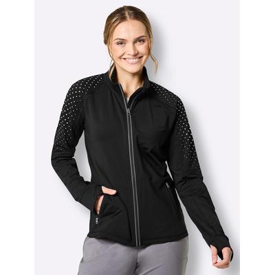 Sweatjacke CATAMARAN, Damen, Gr. 44/46, schwarz, 92% Polyester, 8% Elasthan, Sweatjacken Sweatjacke