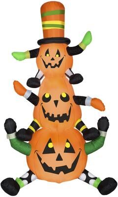 Gemmy Airblown Inflatables Animated Whimsy Pumpkin Stack
