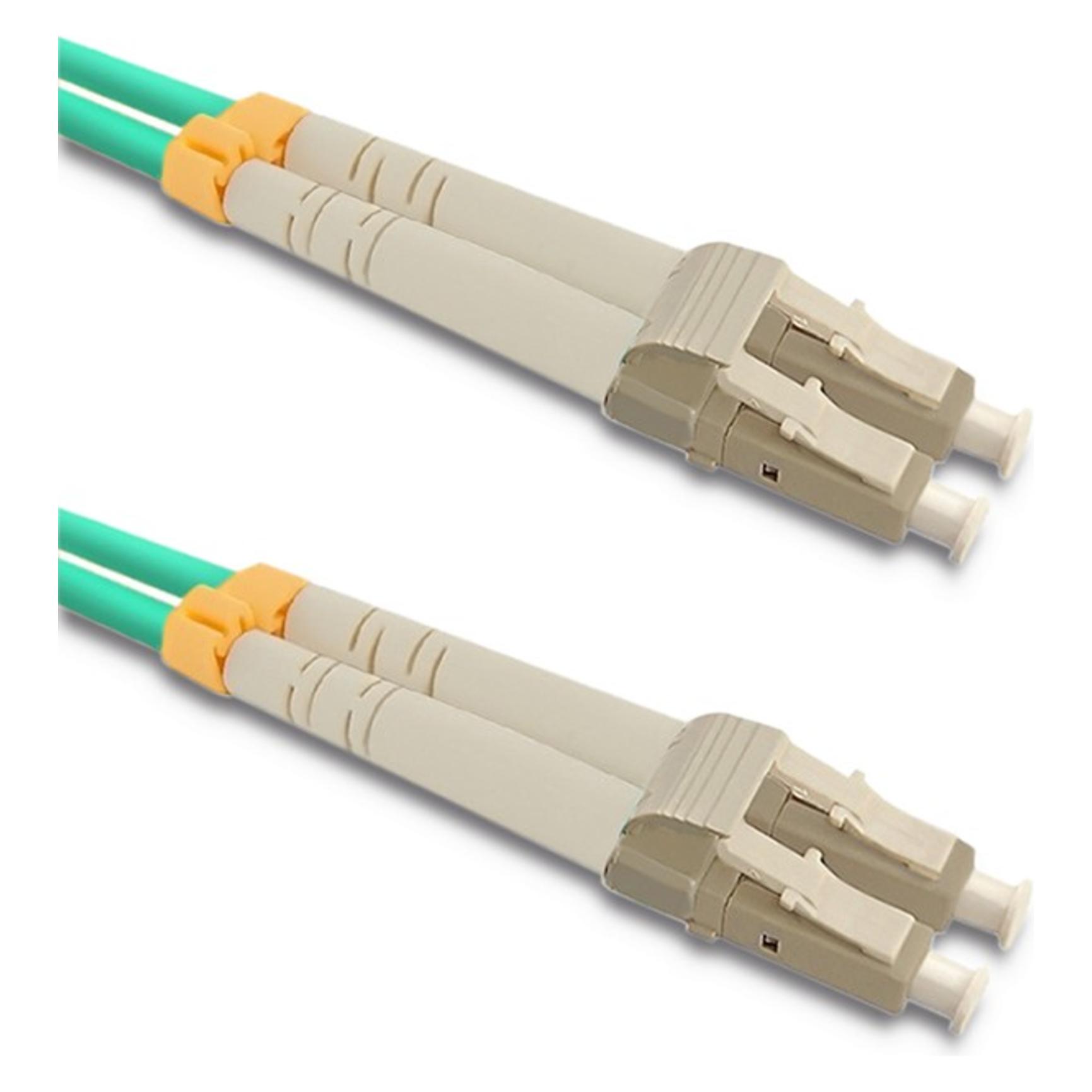 Qoltec 54076 Glasfaserkabel LC/UPC LSZH OM3 Aqua-Farbe (2 m) (54076)