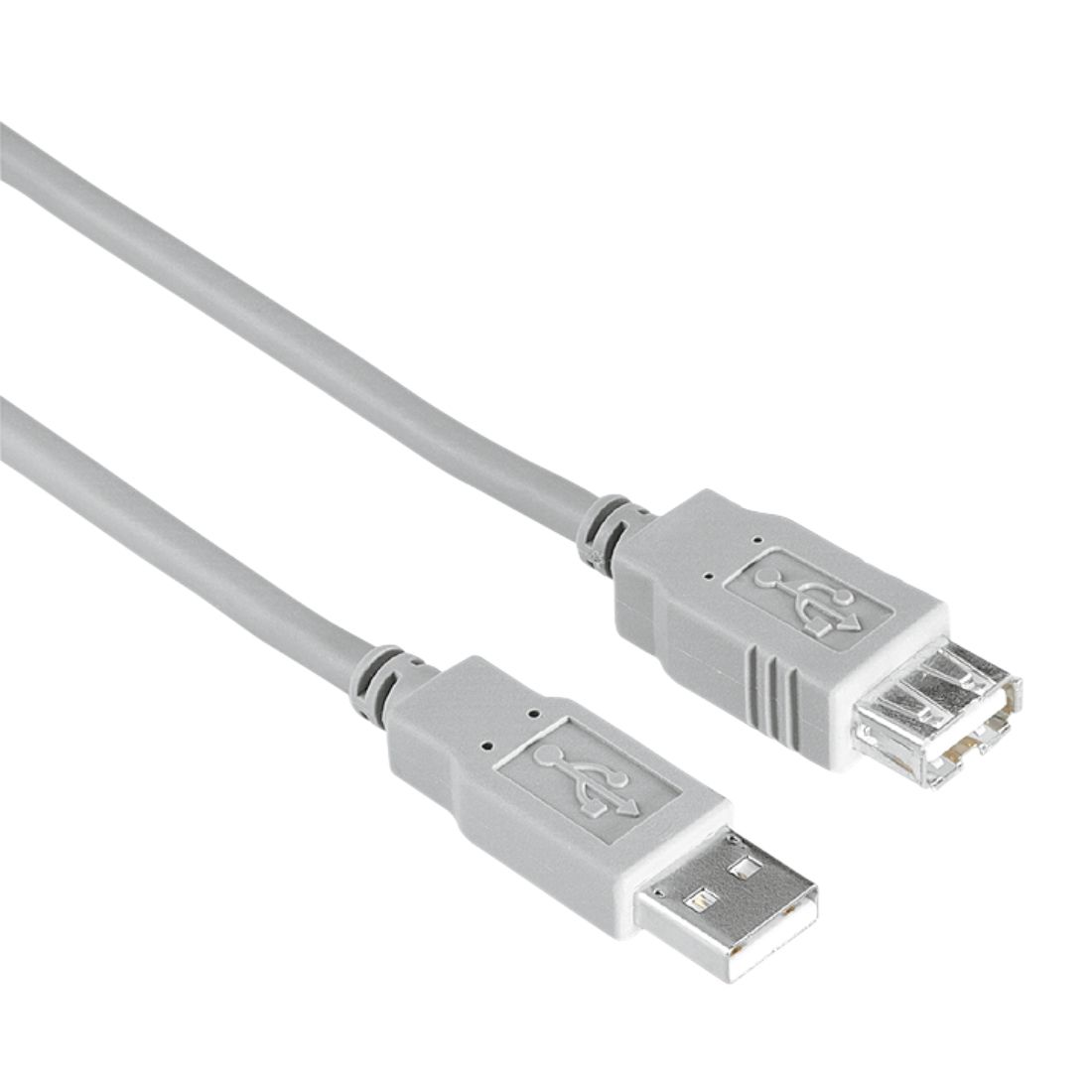 Hama 480 Mbit/s Stecker USB A auf USB A Buchse 3 m 200906 (Grau) 00200906