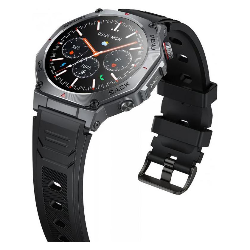Hoco Other Computer Accessory Smartwatch 1,43" AMOLED GPS with call function Y37 black (ohne SIM) (66040217)
