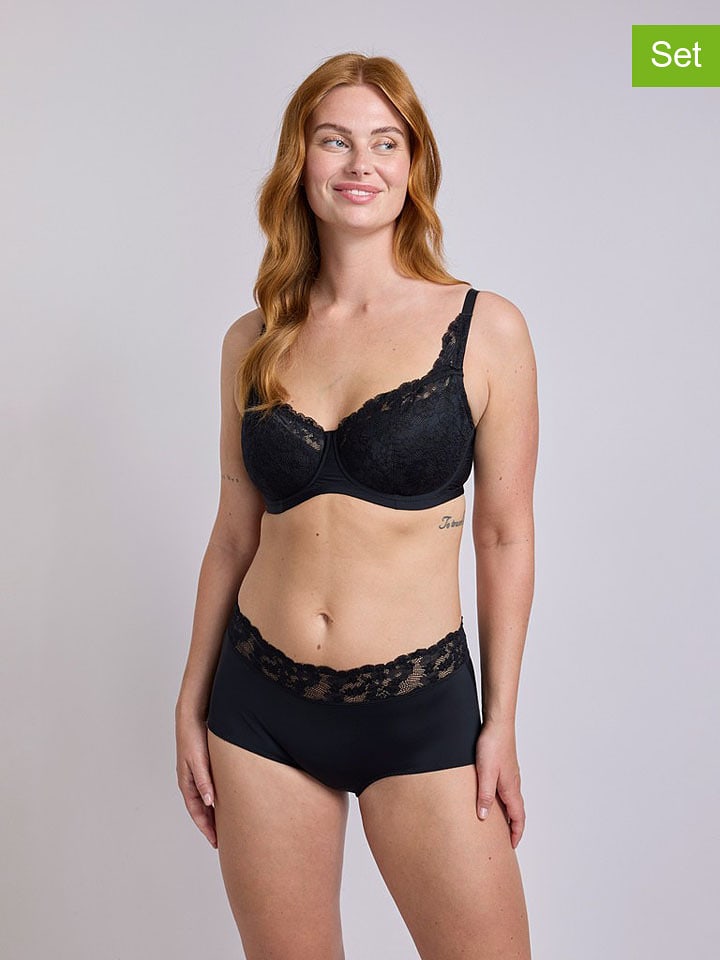 Change 2er-Set: Taillenpantys "MyEssentials" in Schwarz - 48