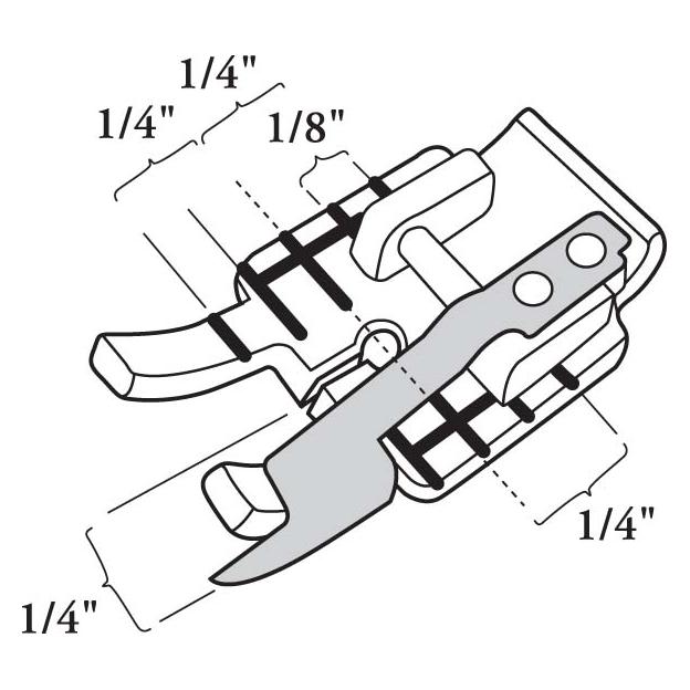 Husqvarna 1/4" Klarsicht Patchworkfuss mit Führung (41803158)