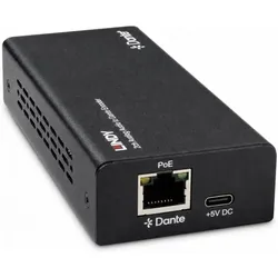 Lindy 2-Chan Analog Audio Dante Encod (Digital -> Analog), Audio Adapter, Schwarz