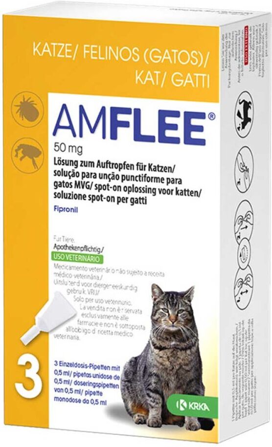 Amflee 50 mg Lösung zum Auftropfen für Katzen