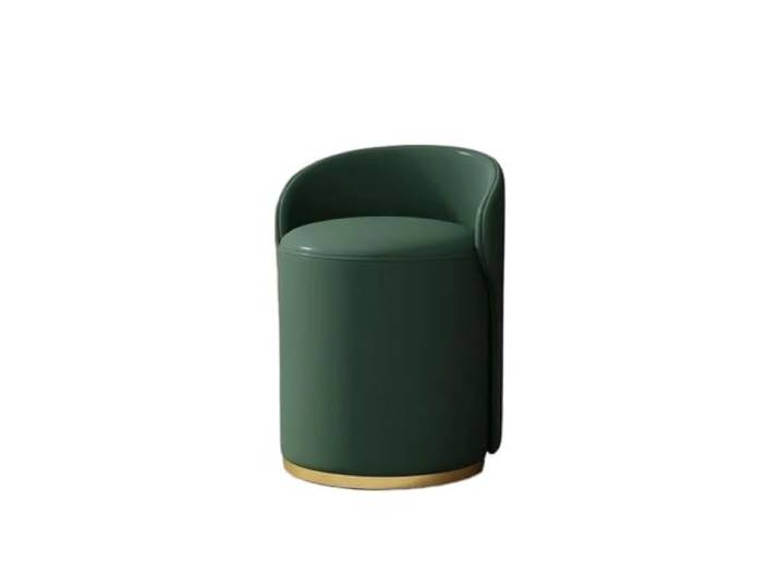 Zymjzbetic Schminkhocker Bequemer Ankleidehocker for das Schlafzimmer Drehbare kreative Wohnzimmer-Freizeit-Stuhl-Möbel-Taschen-Rückenlehne(Green)
