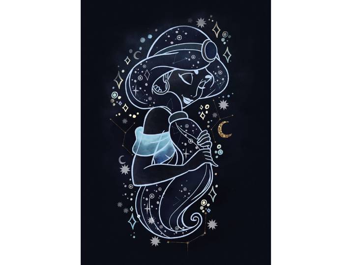 Poster Disney Aladdin - Jasmine Dans Les Étoiles 50 Cm X 70 Cm