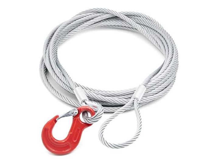 ALFA LOGISTIK Anschlagseil 16mm Durchmesser 30m Länge mit Haken und Öse - Drahtseil mit Haken - Stahlseil mit Ösen und Haken - Zuverlässiges Forstseil