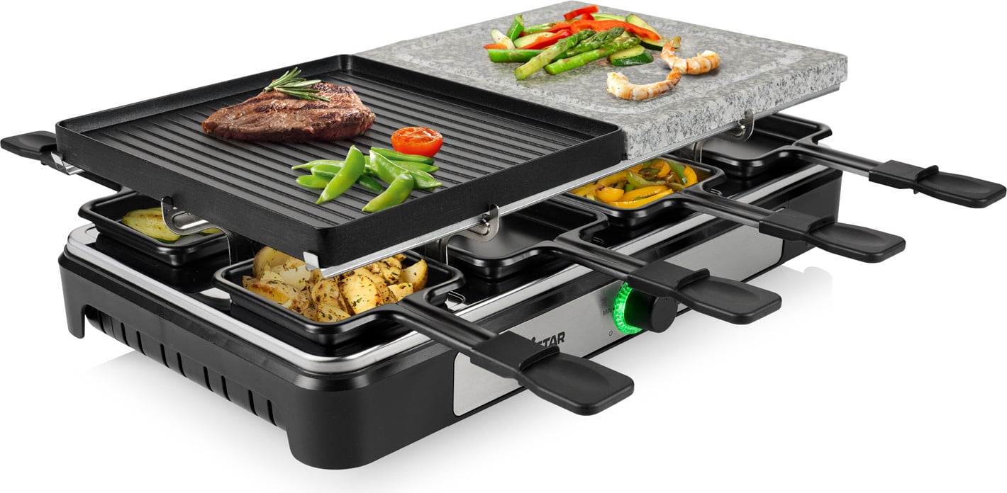 Tristar RA-2747 Rechthoekige Grill voor 8 personen, Zwart, 210 x 230 mm