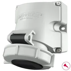 Mennekes 9532 Wanddose, 16A7p7h500V HW/VN IP67