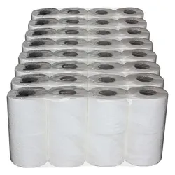 Toilettenpapier weiß Zellstoff 3-lagig Großpaket 64 Rollen/Paket x 250 Blatt, reiner Zellstoff