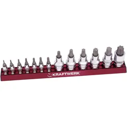 Kraftwerk, Steckschlüssel + Stecknuss, TX-Bit-Steckschlüsseleinsätze-Satz Magalu (1/2", 1/4")