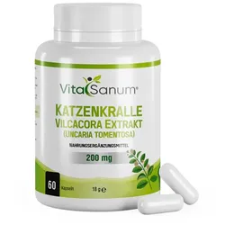 VitaSanum® - Katzenkralle - Vilcacora Extrakt (Uncaria tomentosa) 200 mg 60 Kapseln