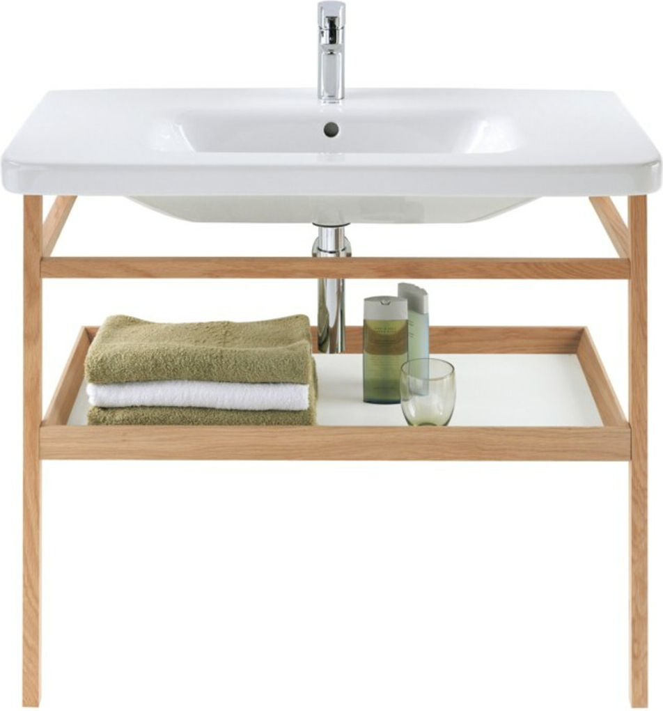 Duravit Handtuchhalter DuraStyle 94x44cm, betongr m/Eich mass., m Ablage (DS988300776)