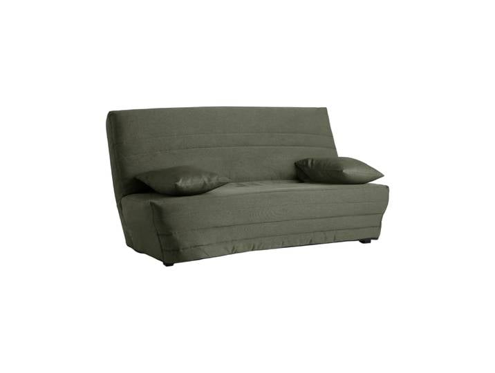 Canapé clic-clac tissu 130x190 cm vert