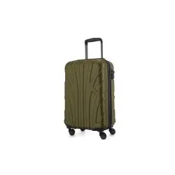 Suitline -  Bordgepäck Koffer Handgepäck 55x35x20 cm, Trolley Hartschale matt, 4 Rollen, ABS, TSA, Avocado