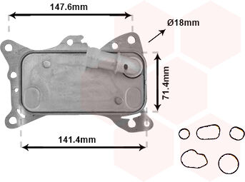 Van Wezel Ölkühler, Motoröl 30013705 Für Mercedes Jeep