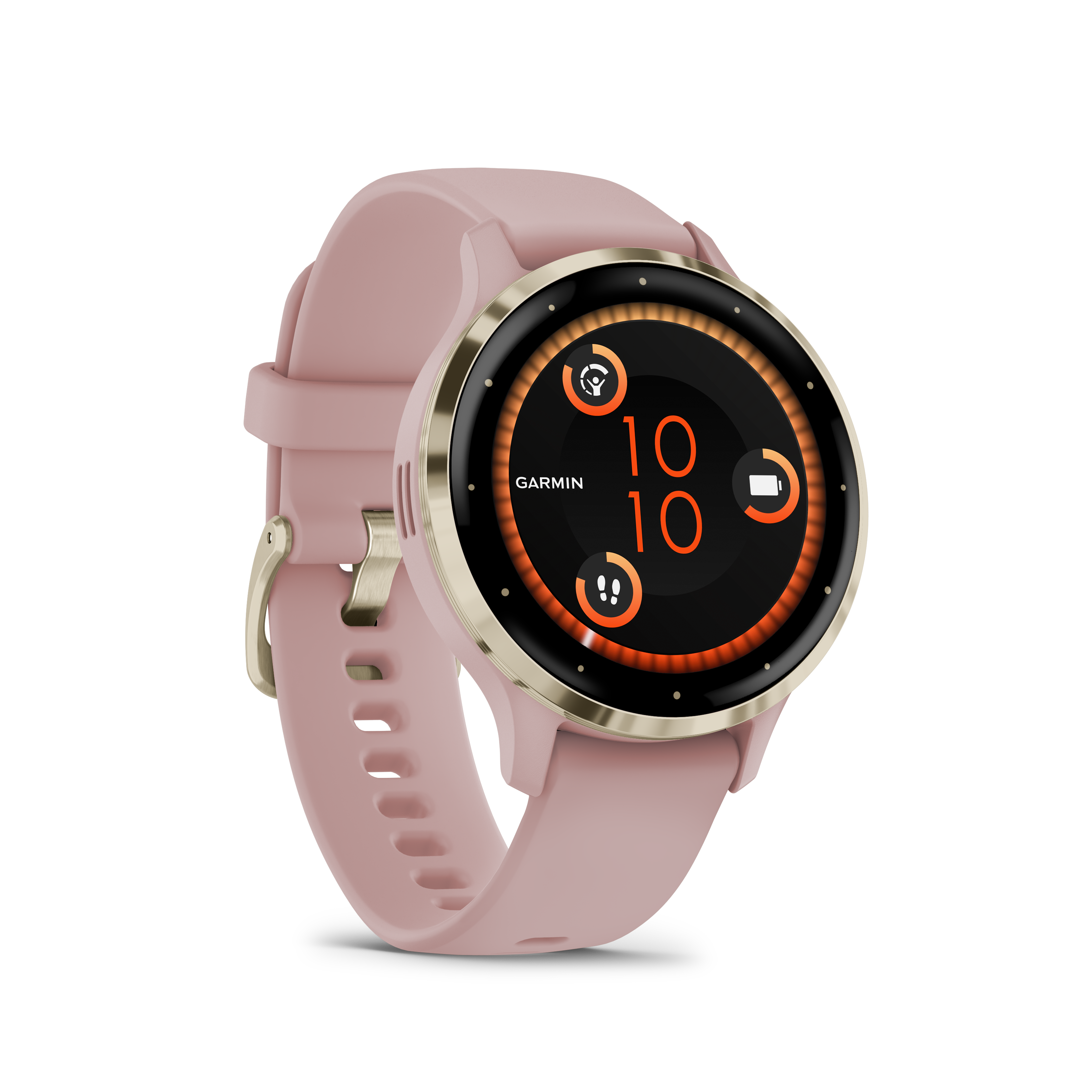 Garmin Venu 3S Dust Rose/Softgold mit Schnellwechsel-Silikon-Armband