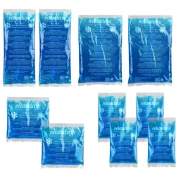 Relaxdays 50x Kühlpads Set, 10er Pack Blau