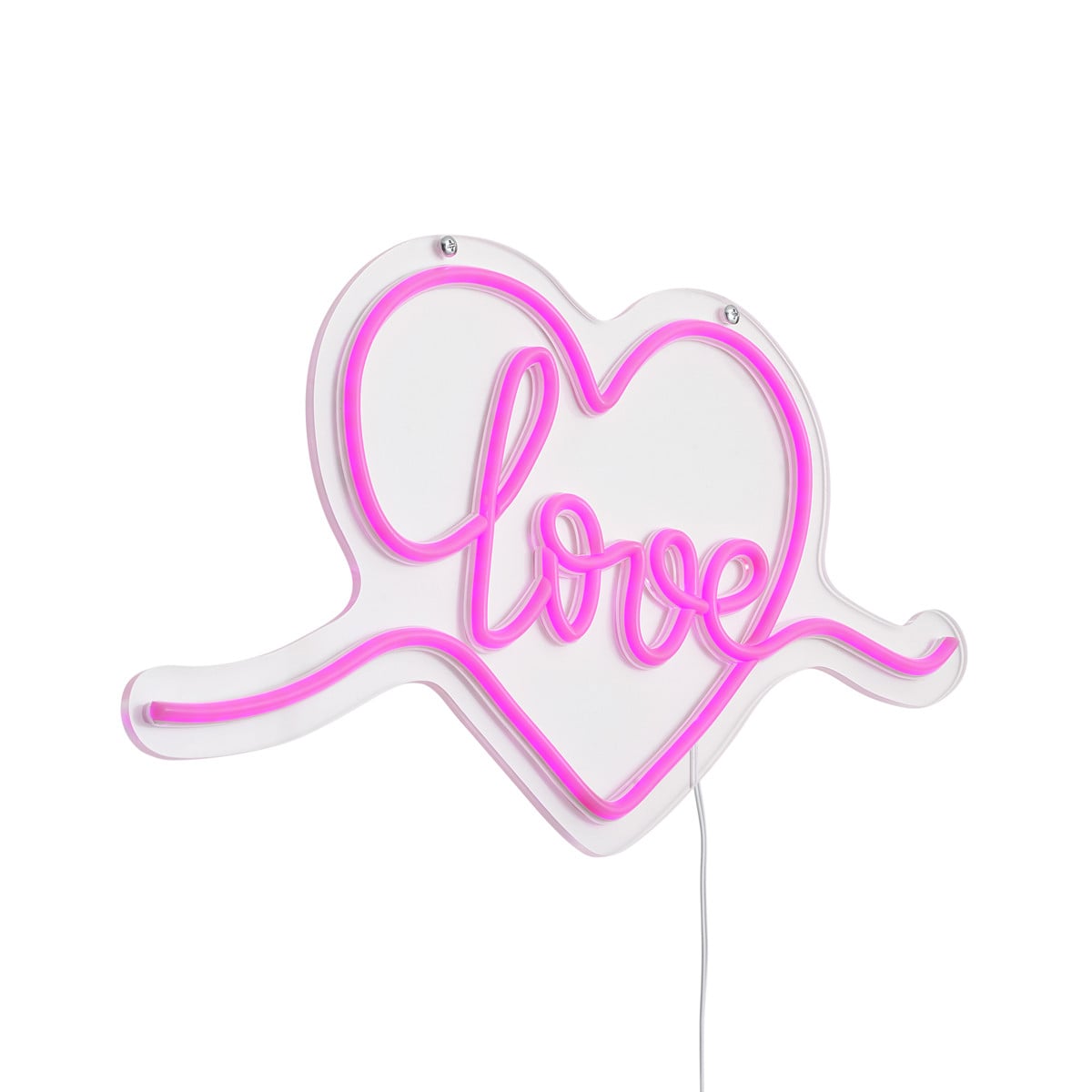 Qazqa Neon wandlamp Hart - Roze - LED